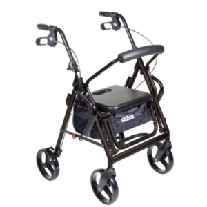 Drive Duet Dual Function Transport Wheelchair Rollator Rolling Walker