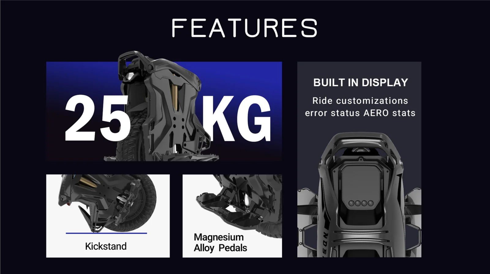 Order NOSFET Aero Electric Unicycle 1110Wh